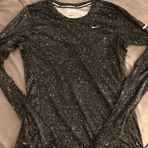 Black Nike dry fit long sleeve workout t-shirt